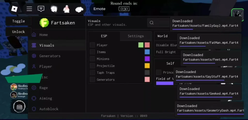 forsaken script keyless